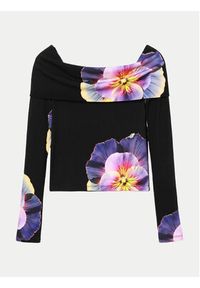 Desigual Bluzka Pansee Lacroix 24WWTK92 Czarny Slim Fit. Kolor: czarny. Materiał: wiskoza #3