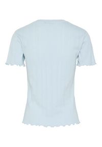 Pieces T-Shirt Fia 17155480 Błękitny Regular Fit. Kolor: niebieski. Materiał: bawełna #5