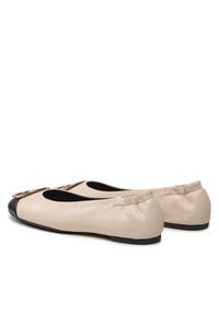 Tory Burch Baleriny Claire Cap Toe 148336 Beżowy. Kolor: beżowy. Materiał: skóra #5