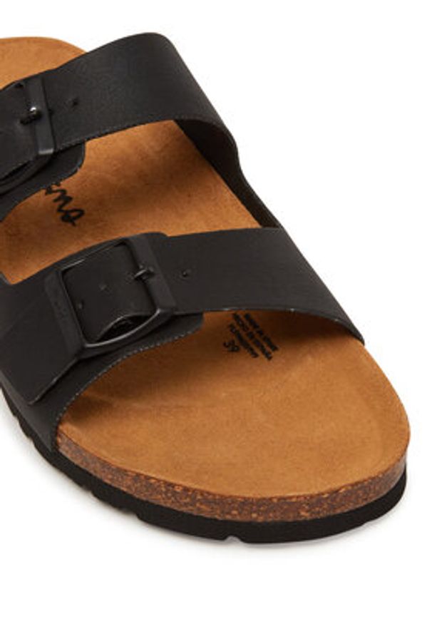 Pepe Jeans Klapki PLS90638 Czarny. Kolor: czarny. Materiał: skóra