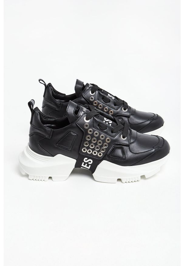 Les Hommes - Sneakersy męskie skórzane LES HOMMES. Materiał: skóra