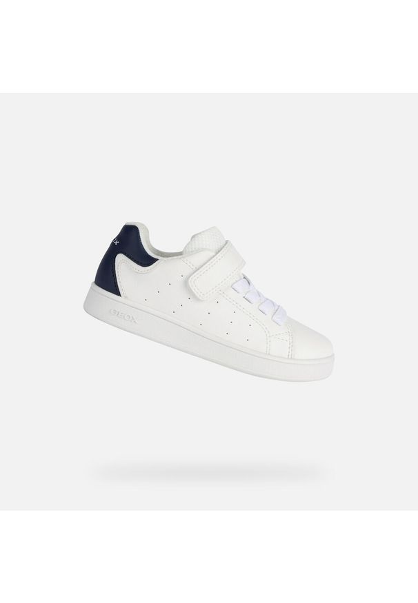 Sneakersy dziewczęce Geox Eclyper. Kolor: biały, niebieski, wielokolorowy. Sport: turystyka piesza