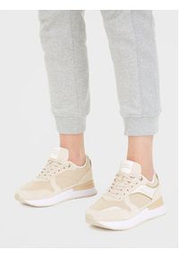 TOMMY HILFIGER - Tommy Hilfiger Sneakersy Elevated Feminine Runner FW0FW07594 Beżowy. Kolor: beżowy #2