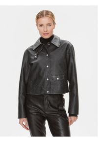 Calvin Klein Jeans Koszula J20J222553 Czarny Relaxed Fit. Kolor: czarny. Materiał: skóra #1