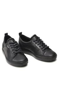 ecco - ECCO Sneakersy Soft 7 W GORE-TEX 44030301001 Czarny. Kolor: czarny. Materiał: skóra. Technologia: Gore-Tex #7