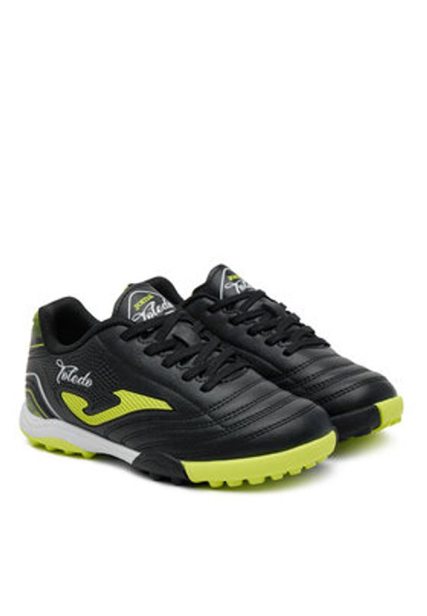 Joma Buty do piłki nożnej Toledo Jr 2501 TOJS2501TF Czarny. Kolor: czarny. Materiał: skóra