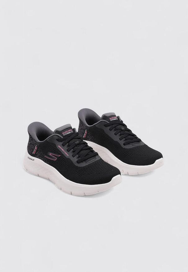 skechers - Buty SKECHERS GO WALK FLEX SAFIYA Czarny. Kolor: szary, wielokolorowy, czarny. Materiał: tkanina