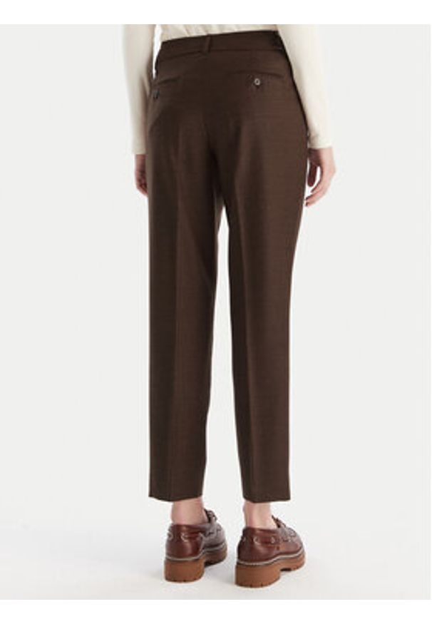 Weekend Max Mara Spodnie materiałowe Caldaia 2525136152 Brązowy Regular Fit. Kolor: brązowy. Materiał: wełna