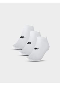 4f - 4F Skarpetki treningowe przed kostkę (3-pack) męskie - białe 39-42. Kolor: biały. Materiał: materiał, włókno, syntetyk, elastan. Wzór: jednolity. Sport: kolarstwo, fitness