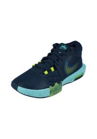 Buty Sportowe Męskie Nike Lebron Witness VIII. Zapięcie: sznurówki. Kolor: niebieski. Materiał: syntetyk, tkanina, materiał. Szerokość cholewki: normalna. Sport: bieganie