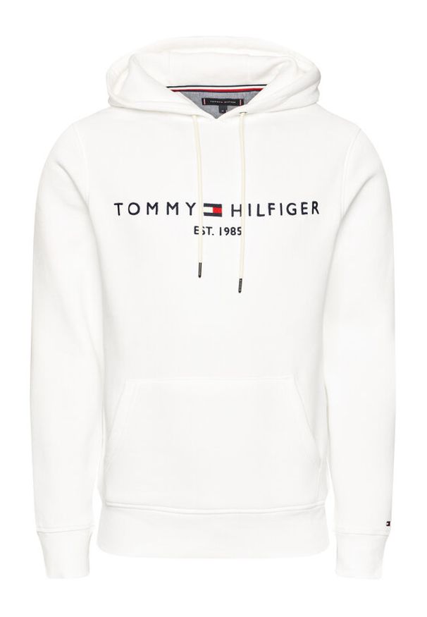 TOMMY HILFIGER - Tommy Hilfiger Bluza Logo MW0MW11599 Biały Regular Fit. Kolor: biały. Materiał: syntetyk, bawełna
