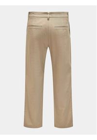Only & Sons Spodnie materiałowe Edge-Ed 22024468 Beżowy Loose Fit. Kolor: beżowy. Materiał: bawełna #6