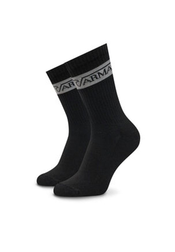 Emporio Armani Underwear Zestaw 2 par wysokich skarpet męskich 303122 4F328 00020 Czarny. Kolor: czarny. Materiał: materiał, bawełna
