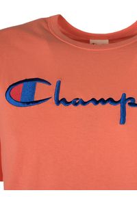 Champion T-Shirt | 210972 | Mężczyzna | Łososiowy. Okazja: na co dzień. Kolor: różowy. Materiał: bawełna. Styl: casual
