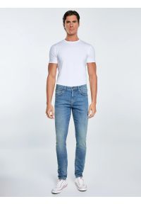 Big-Star - Jeansy męskie niebieskie Deric High Waist 390. Okazja: na co dzień. Stan: podwyższony. Kolor: niebieski. Styl: casual