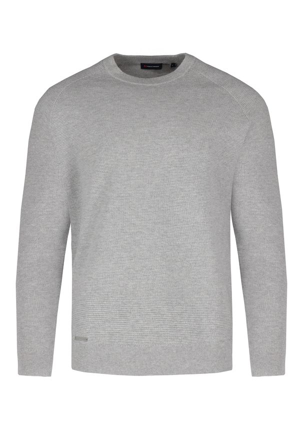 Volcano - Sweter ze strukturą S-FORD. Okazja: na co dzień. Materiał: dzianina, jeans, materiał, włókno, bawełna. Długość rękawa: raglanowy rękaw. Styl: klasyczny, casual, elegancki, sportowy