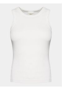 Gina Tricot Top Basic 13894 Biały Regular Fit. Kolor: biały. Materiał: bawełna #1