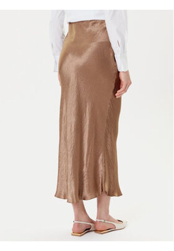 Marella Spódnica midi Pomez 2525106041 Brązowy Regular Fit. Kolor: brązowy. Materiał: syntetyk
