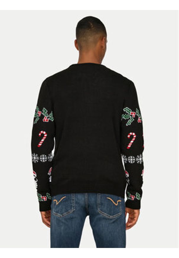 Only & Sons Sweter Xmas 22031171 Czarny Regular Fit. Kolor: czarny. Materiał: syntetyk