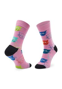 Happy-Socks - Happy Socks Zestaw 3 par wysokich skarpet unisex XMJA08-0150 Czarny. Kolor: czarny. Materiał: materiał #2
