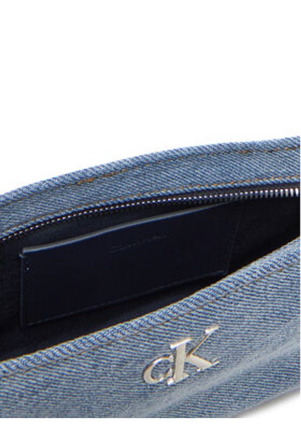 Calvin Klein Torebka Denim Shoulder Pouch W/Strap LV04F3217G Niebieski. Kolor: niebieski
