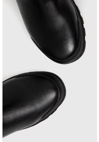 Liu Jo Kozaki SF1087JX00122222 damskie kolor czarny na płaskim obcasie. Nosek buta: okrągły. Kolor: czarny. Szerokość cholewki: normalna. Obcas: na obcasie. Wysokość obcasa: niski #4