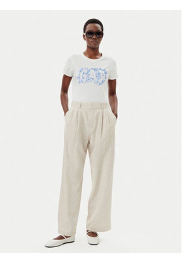 GAP - Gap T-Shirt 729555-03 Biały Regular Fit. Kolor: biały. Materiał: bawełna