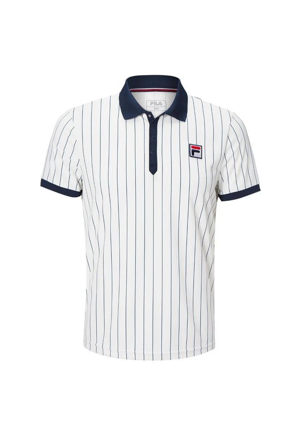 Koszulka treningowa męska Fila FRM2020312012. Typ kołnierza: polo. Kolor: biały. Sport: tenis