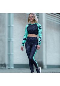 Legginsy sportowe damskie z wysokim stanem EXTREME HOBBY NEO. Stan: podwyższony. Kolor: zielony. Materiał: poliester, elastan