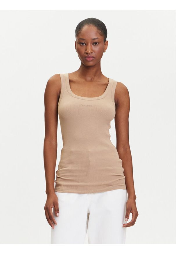 BOSS Top C_Ematite 50504245 Szary Slim Fit. Kolor: szary. Materiał: bawełna