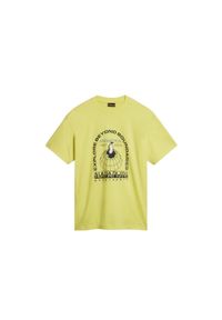 Koszulka Napapijri Hill. Kolor: wielokolorowy, żółty, zielony. Materiał: bawełna #1