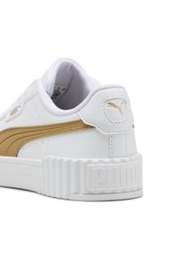 Puma - Damskie sneakersy Carina 3.0 Aqua Metallics PUMA White Light Sand Gold Beige. Okazja: na plażę. Kolor: biały, wielokolorowy, beżowy. Sezon: lato. Sport: turystyka piesza, tenis
