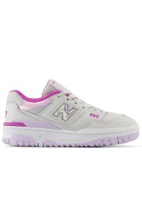 Buty młodzieżowe New Balance GSB550HG - szare. Kolor: szary. Materiał: skóra, guma. Szerokość cholewki: normalna. Sport: koszykówka