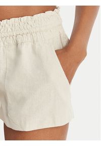 Roxy Szorty materiałowe Oceanside ARJNS03007 Beżowy Regular Fit. Kolor: beżowy. Materiał: len #3