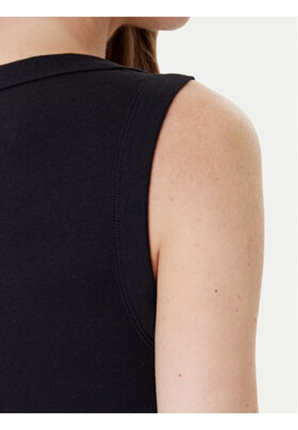 Guess Top W5RP16 KCNH2 Czarny Regular Fit. Kolor: czarny. Materiał: syntetyk