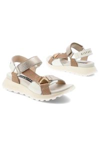 Sandały damskie Hispanitas, cholewka ze skóry naturalnej sportowy fason z regulowanymi paskami odkryta konstrukcja lekka stabilna podeszwa zapewniają. Okazja: na co dzień. Zapięcie: pasek. Kolor: brązowy. Materiał: skóra. Wzór: paski. Sezon: lato. Styl: sportowy #6