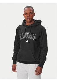 Adidas - adidas Bluza Collegiate Script Graphic Hoodie KC7187 Czarny Regular Fit. Kolor: czarny. Materiał: bawełna #1