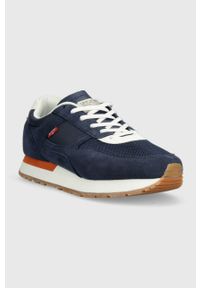 Levi's® - Levi's sneakersy Bannister kolor granatowy D7538.0004. Okazja: na spotkanie biznesowe. Nosek buta: okrągły. Zapięcie: sznurówki. Kolor: niebieski. Materiał: materiał, włókno, guma #5