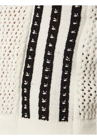 Adidas - adidas Top Knitted Crochet KC6485 Biały Slim Fit. Kolor: biały. Materiał: syntetyk #4