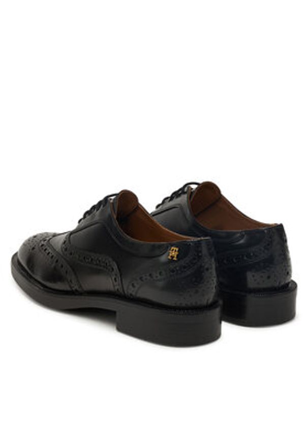 TOMMY HILFIGER - Tommy Hilfiger Oxfordy Brogue FW0FW08818 Czarny. Kolor: czarny. Materiał: skóra