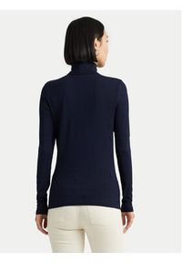 Lauren Ralph Lauren - LAUREN RALPH LAUREN Golf 200675597007 Granatowy Slim Fit. Typ kołnierza: golf. Kolor: niebieski. Materiał: wiskoza #5