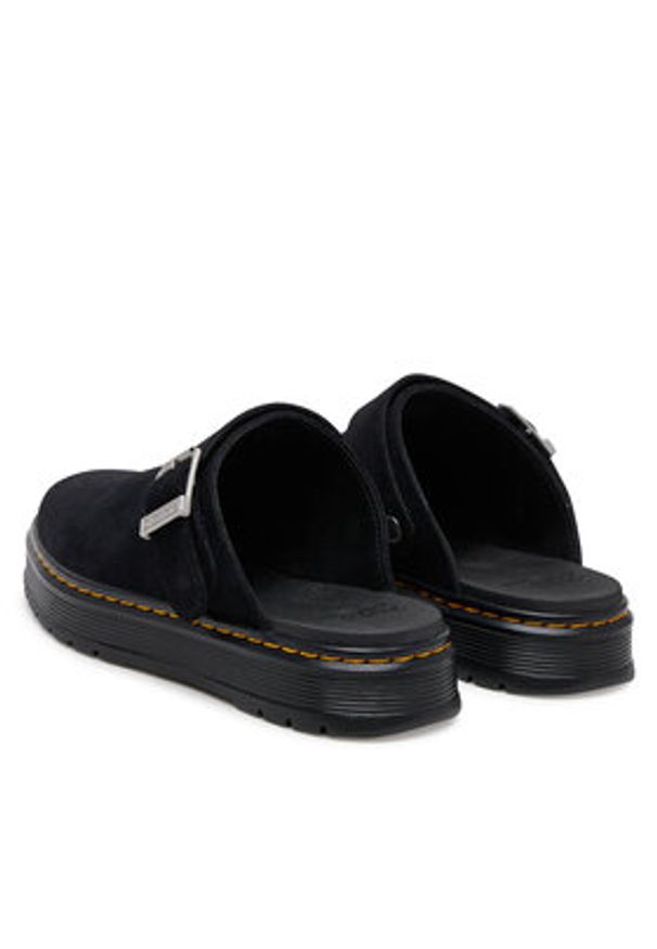 Dr. Martens Klapki Brookline DM40666001 Czarny. Kolor: czarny. Materiał: zamsz, skóra