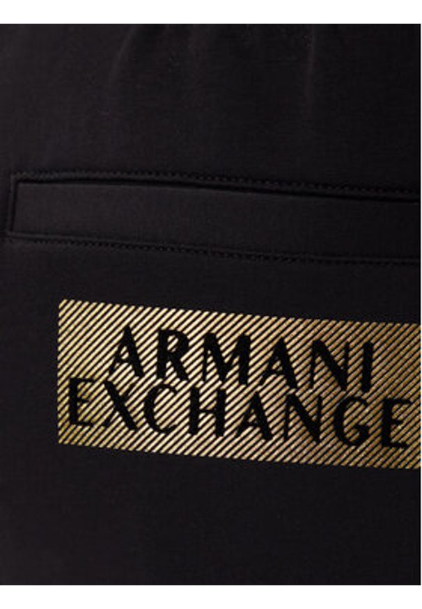 Armani Exchange Spodnie dresowe XM001886 AF10818 MC237 Czarny Slim Fit. Kolor: czarny. Materiał: bawełna