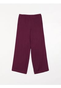 Sinsay - Spodnie wide leg z wiskozą i domieszką lnu - fioletowy. Kolor: fioletowy. Materiał: len, wiskoza #1