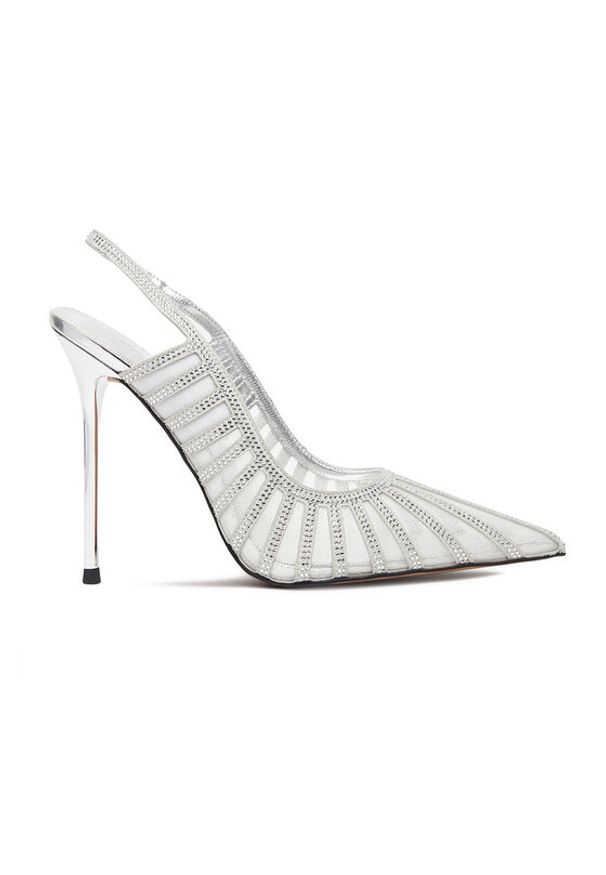 Eva Minge Szpilki EO-AVA-E373-70H-C183Y1 Srebrny. Kolor: srebrny. Materiał: syntetyk, materiał. Obcas: na szpilce