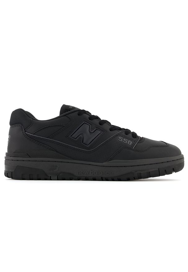 Buty unisex New Balance BB550BBB – czarne. Kolor: czarny. Materiał: materiał, skóra, syntetyk. Szerokość cholewki: normalna