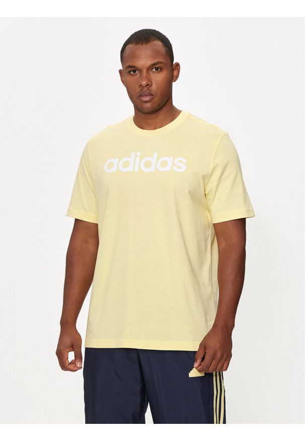 Adidas - adidas T-Shirt Essentials Linear Logo IZ4769 Żółty Regular Fit. Kolor: żółty. Materiał: bawełna