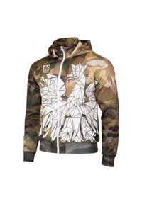 Bluza dziecięca sportowa rozpinana z kapturem EXTREME HOBBY POLSKA CAMO. Typ kołnierza: kaptur. Kolor: brązowy, wielokolorowy, zielony #1