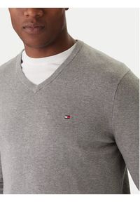 TOMMY HILFIGER - Tommy Hilfiger Sweter Essential MW0MW14745 Szary Regular Fit. Kolor: szary. Materiał: bawełna #2