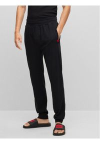 Hugo Spodnie piżamowe Labelled 50478929 Czarny Regular Fit. Kolor: czarny. Materiał: bawełna